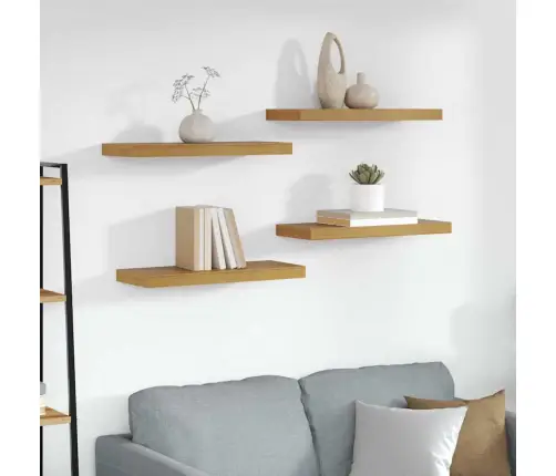 Seinariiul Ladustamisega 4 Pcs Beež 50 X 23 X 4 Cm Tehispuit