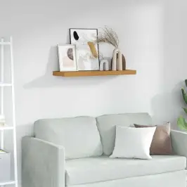 Sienas Plaukts Bēša 80 X 23,5 X 4 Cm Inženierijas Koks Vidaxl