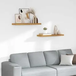 Sieninė Lentyna 2 Pcs Smėlio 90 X 23,5 X 4 Cm Apdirbta Mediena