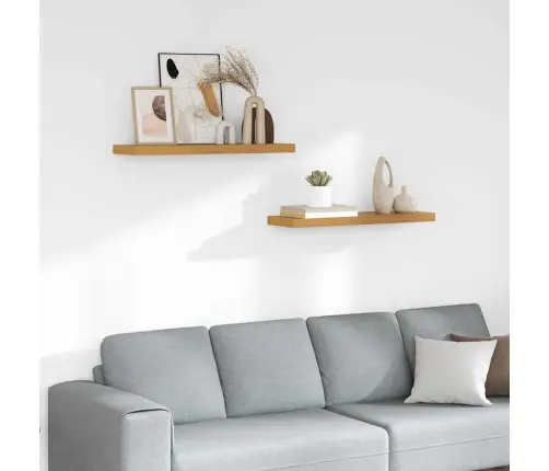 Sieninė Lentyna 2 Pcs Smėlio 90 X 23,5 X 4 Cm Apdirbta Mediena
