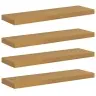 Sienas Plaukts 4 Pcs Bēša 90 X 23,5 X 4 Cm Inženierijas Koks Vidaxl