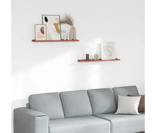 Sienas Plaukts 2 Pcs Sarkana 80 X 9 X 3 Cm Inženierijas Koks Vidaxl