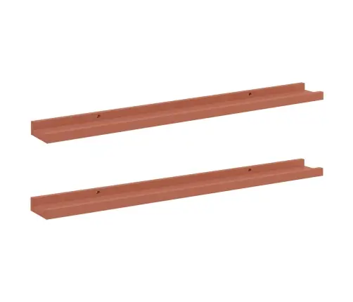 Sienas Plaukts 2 Pcs Sarkana 80 X 9 X 3 Cm Inženierijas Koks Vidaxl