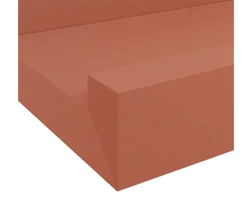 Sienas Plaukts 2 Pcs Sarkana 115 X 9 X 3 Cm Inženierijas Koks Vidaxl