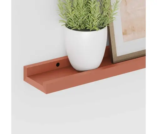 Sieninė Lentyna 4 Pcs Raudona 40 X 9 X 3 Cm Apdirbta Mediena