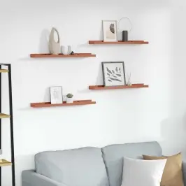 Sienas Plaukts 4 Pcs Sarkana 60 X 9 X 3 Cm Inženierijas Koks Vidaxl