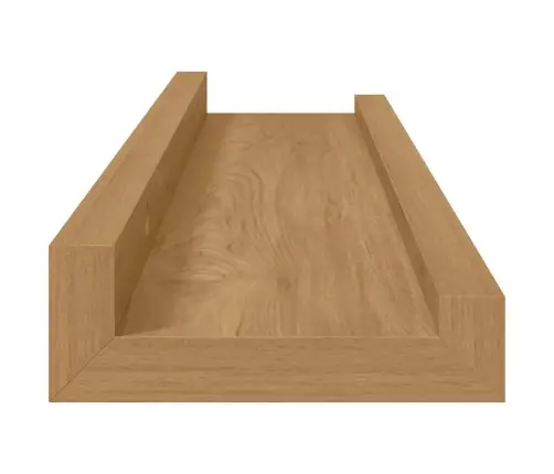 Sienas Plaukts 2 Pcs Brūna 40 X 9 X 3 Cm Inženierijas Koks Vidaxl