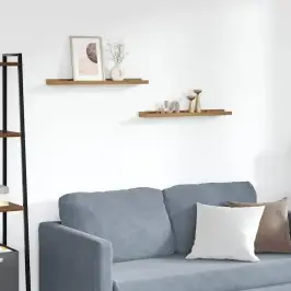 Seinariiul Riiuliga 2 Pcs Pruun 60 X 9 X 3 Cm Tehispuit