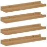 Sienas Plaukts 4 Pcs Brūna 40 X 9 X 3 Cm Inženierijas Koks Vidaxl