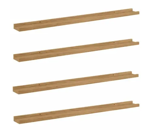 Seinariiul Riiuliga 4 Pcs Pruun 100 X 9 X 3 Cm Tehispuit