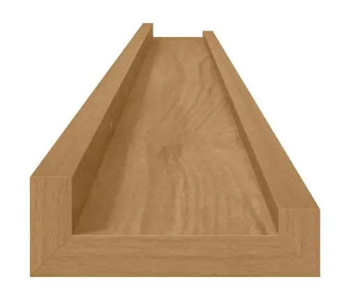 Seinariiul Riiuliga 4 Pcs Pruun 100 X 9 X 3 Cm Tehispuit