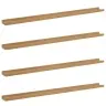 Sienas Plaukts 4 Pcs Brūna 115 X 9 X 3 Cm Inženierijas Koks Vidaxl