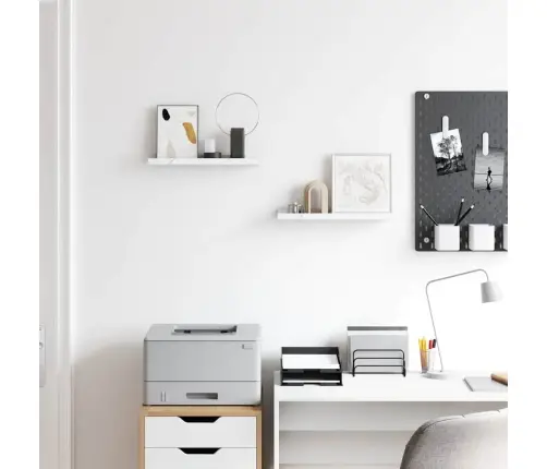 Sieninė Lentyna Su Lentyna 2 Pcs Balti Marmuro 40 X 9 X 3 Cm