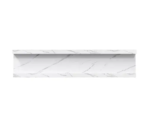 Sieninė Lentyna Su Lentyna 2 Pcs Balti Marmuro 40 X 9 X 3 Cm