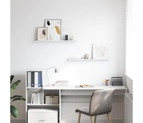 Sieninė Lentyna Su Lentyna 2 Pcs Balti Marmuro 80 X 9 X 3 Cm