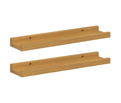 Sienas Plaukts 2 Pcs Bēša 40 X 9 X 3 Cm Inženierijas Koks Vidaxl