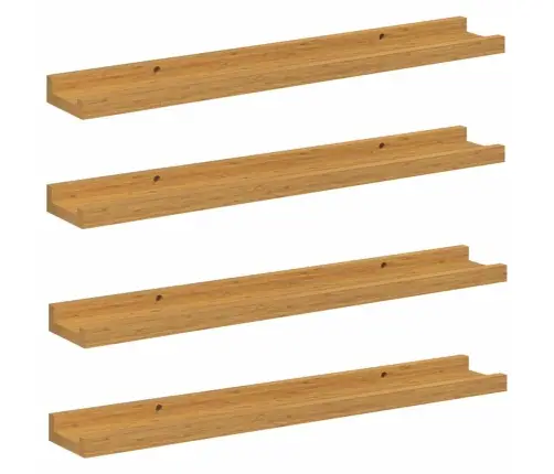 Sieninė Lentyna 4 Pcs Smėlio 60 X 9 X 3 Cm Apdirbta Mediena