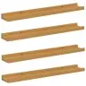 Sieninė Lentyna 4 Pcs Smėlio 60 X 9 X 3 Cm Apdirbta Mediena