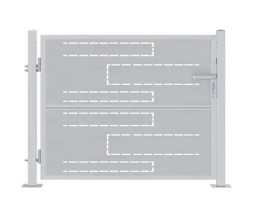 Dārza Vārti Ar Slēdzeni Sudraba 85 X 70 Cm Nerūsējošs Tērauds Vidaxl