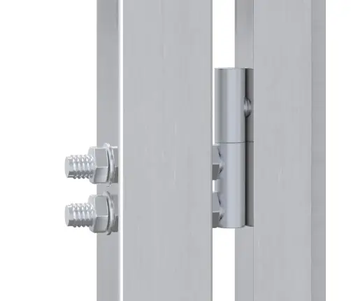 Sodo Vartai Su Užraktu Sidabro 100 X 75 Cm Nerūdijantis Plienas