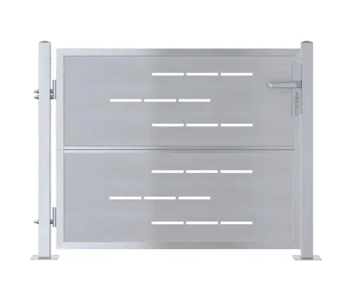 Sodo Vartai Su Užraktu Sidabro 100 X 75 Cm Nerūdijantis Plienas