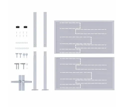 Aia Aed Lukuga Hõbedane 96 X 100 Cm Roostevaba Teras