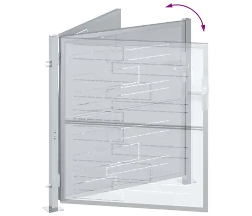 Aia Aed Lukuga Hõbedane 96 X 100 Cm Roostevaba Teras