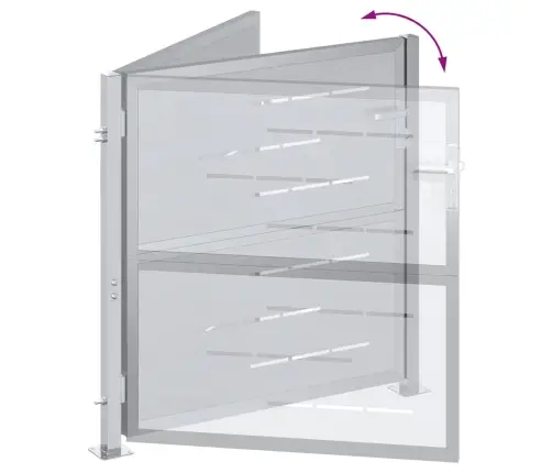 Dārza Vārti Ar Slēdzeni Sudraba 96 X 100 Cm Nerūsējošs Tērauds Vidaxl