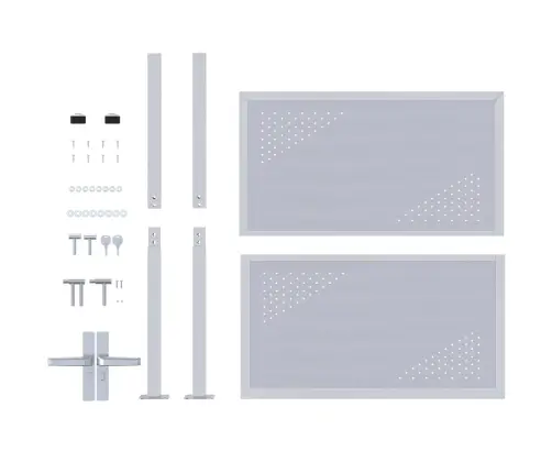 Dārza Vārti Ar Slēdzeni Sudraba 96 X 100 Cm Nerūsējošs Tērauds Vidaxl