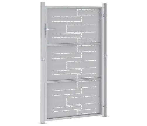 Dārza Vārti Ar Slēdzeni Sudraba 100 X 125 Cm Nerūsējošs Tērauds Vidaxl