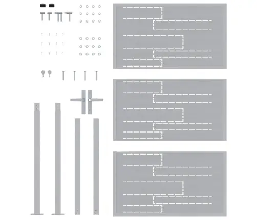 Dārza Vārti Ar Slēdzeni Sudraba 100 X 150 Cm Nerūsējošs Tērauds Vidaxl