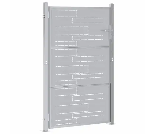 Dārza Vārti Ar Slēdzeni Sudraba 100 X 150 Cm Nerūsējošs Tērauds Vidaxl