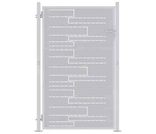 Dārza Vārti Ar Slēdzeni Sudraba 100 X 150 Cm Nerūsējošs Tērauds Vidaxl