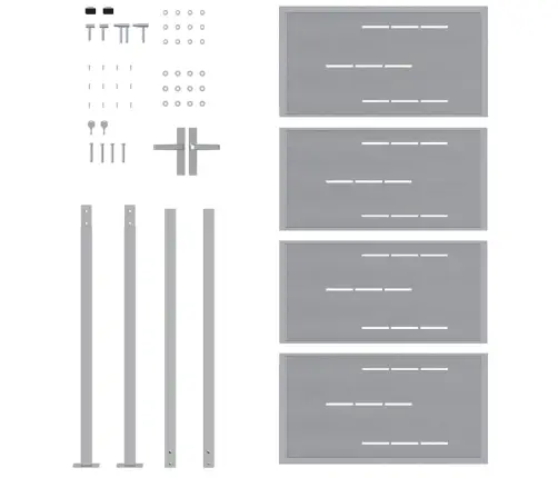 Dārza Vārti Ar Slēdzeni Sudraba 96 X 180 Cm Nerūsējošs Tērauds Vidaxl