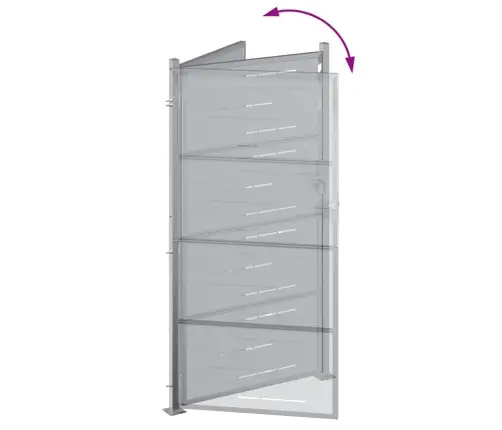 Dārza Vārti Ar Slēdzeni Sudraba 96 X 200 Cm Nerūsējošs Tērauds Vidaxl