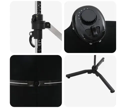 Regulējama Kleitu Forma Sievietēm Melna M Samts Vidaxl