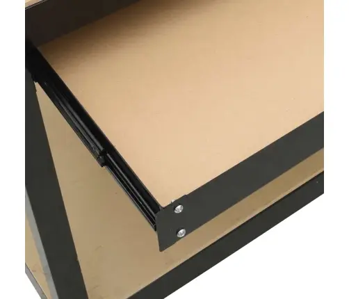 Darbo Suolai Su Stalčių Juoda 81 X 41 X 145 Cm Apdirbta Mediena