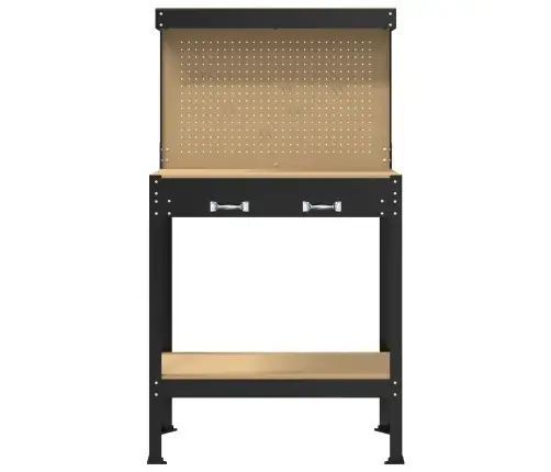 Darbo Suolai Su Stalčių Juoda 81 X 41 X 145 Cm Apdirbta Mediena