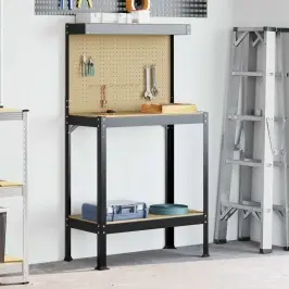 Darbo Suolai Su Lentyna Juoda 81 X 41 X 145 Cm Apdirbta Mediena Darbo Suolai Su Lentyna Juoda 81 X 41 X 145 Cm Apdirbta Mediena