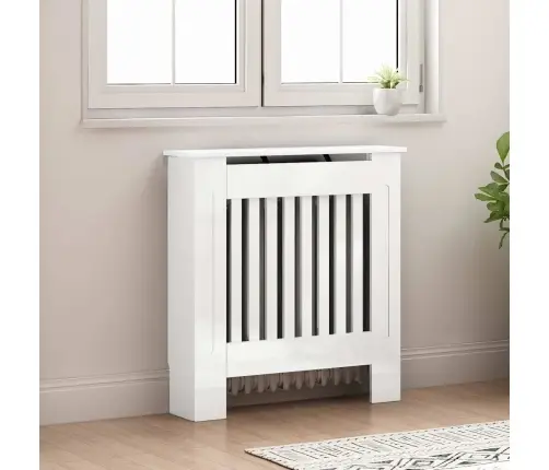 Radiatora Vāks Augsta Spīduma Baltā Krāsa 78 X 19 X 81,5 Cm Vidaxl