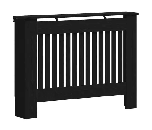 Radiatora Vāks Melns Ozolkoks 112 X 19 X 81,5 Cm Vidaxl