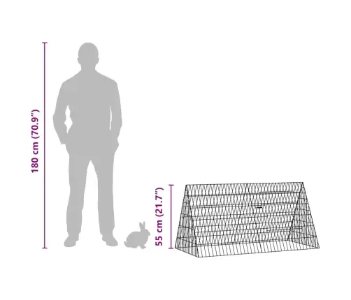 Truša Būris Sudraba 650 X 55 X 55 Cm Cinkots Tērauds Vidaxl