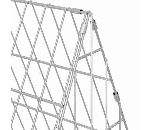 Truša Būris Sudraba 650 X 55 X 55 Cm Cinkots Tērauds Vidaxl