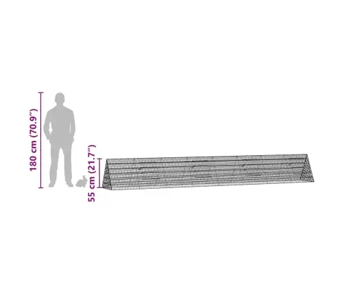 Truša Būris Sudraba 650 X 55 X 55 Cm Cinkots Tērauds Vidaxl