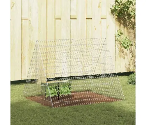 Truša Būris Sudraba 215 X 100 X 85 Cm Cinkots Tērauds Vidaxl