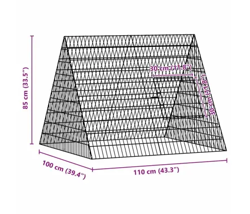 Truša Būris Sudraba 215 X 100 X 85 Cm Cinkots Tērauds Vidaxl