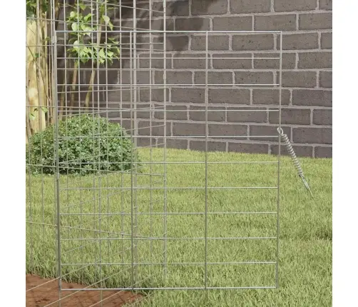 Truša Būris Sudraba 400 X 78 X 78 Cm Cinkots Tērauds Vidaxl