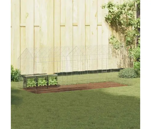 Küüliku Aedik Hõbedane 400 X 78 X 78 Cm Tsinkteras