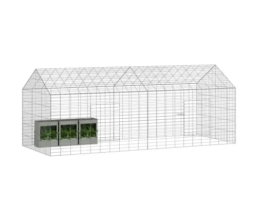 Küüliku Aedik Hõbedane 400 X 78 X 78 Cm Tsinkteras