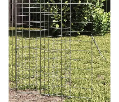 Truša Būris Sudraba 400 X 78 X 78 Cm Cinkots Tērauds Vidaxl